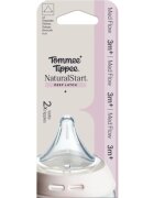 Tommee Tippee Natural Start Deep Latch Teats trojúhelníková savička na lahev střední průtok 2 ks
