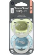 Tommee Tippee NightGlow Soother 0-6m dudlík Boy 2 ks