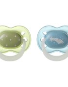 Tommee Tippee NightGlow Soother 0-6m dudlík Boy 2 ks