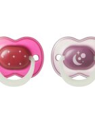 Tommee Tippee NightGlow Soother 18-36m dudlík Girl 2 ks