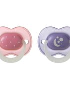 Tommee Tippee NightGlow Soother 6-18m dudlík Girl 2 ks