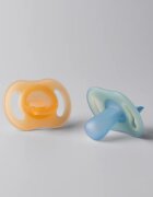 Tommee Tippee Ultra Light Night dudlík 6-18m Orange/ Blue 2 ks