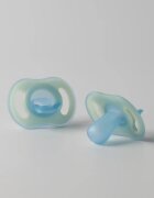 Tommee Tippee Ultra Light Night dudlík 6-18m Orange/ Blue 2 ks