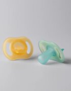Tommee Tippee Ultra Light Night dudlík Orange/ Green 0-6m 2 ks