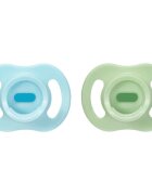 Tommee Tippee Ultra Light Stay Put 0-6 m dudlík Boy 2 ks