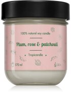 Tropicandle Plum Rose & Patchouli vonná svíčka 170 ml