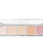 Unleashia Mood Shower Face Palette paletka očních stínů a rozjasňovačů s perleťovým leskem odstín NO.100 Ballerina 1 ks