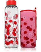 Waterdrop Glass Edition skleněná láhev na vodu Sour Cherry 1 ks