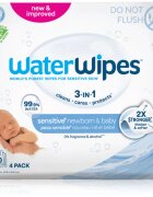 WaterWipes Baby Wipes 4 Pack dětské jemné vlhčené ubrousky 4x60 ks