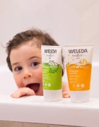 Weleda Kids Šťastný pomeranč sprchový krém a šampon pro děti 2 v 1 150 ml