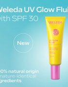 Weleda UV Glow Fluid pleťový fluid pro rozjasnění pleti SPF 30 30 ml
