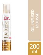Wella Deluxe Silky Smooth pěnové tužidlo s vyživujícím účinkem 200 ml