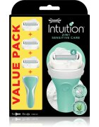 Wilkinson Sword Intuition 2in1 Soap & Shave Sensitive holicí strojek + náhradní hlavice 3 ks