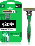 Wilkinson Sword Quattro Essential 4 Sensitive Precision jednorázová holítka 3 ks