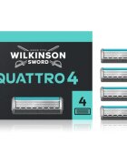 Wilkinson Sword Quattro Essential 4 Titanium Sensitive náhradní břity 4 ks