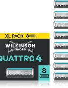Wilkinson Sword Quattro Essential 4 Titanium Sensitive náhradní břity 8 ks