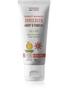 WoodenSpoon Baby & Family Sweet Mango ochranné opalovací mléko pro celou rodinu SPF 50 100 ml