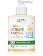 WoodenSpoon Natural šampon a sprchový gel pro děti bez parfemace 300 ml