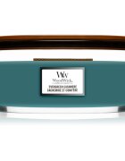 Woodwick Evergreen Cashmere vonná svíčka s dřevěným knotem (hearthwick) 453.6 g