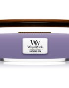 Woodwick Lavender Spa vonná svíčka s dřevěným knotem (hearthwick) 453 g