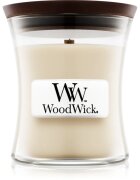 Woodwick Linen vonná svíčka s dřevěným knotem 85 g