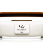 Woodwick Linen vonná svíčka s dřevěným knotem (hearthwick) 453.6 g