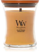 Woodwick Opulent Wood Golden Bourbon vonná svíčka s dřevěným knotem (hearthwick) 275 g