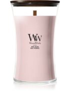 Woodwick Rose Blush vonná svíčka s dřevěným knotem 610 g