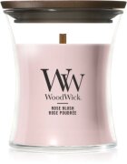 Woodwick Rose Blush vonná svíčka s dřevěným knotem 85 g