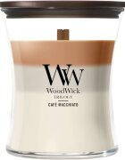 Woodwick Trilogy Café Macchiato vonná svíčka s dřevěným knotem 275 g