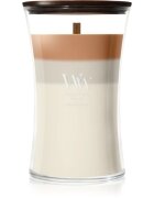Woodwick Trilogy Café Macchiato vonná svíčka s dřevěným knotem 610 g