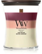 Woodwick Trilogy Lush Nectar vonná svíčka s dřevěným knotem 275 g