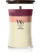 Woodwick Trilogy Lush Nectar vonná svíčka s dřevěným knotem 610 g