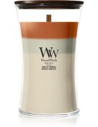 Woodwick Trilogy Vanilla Embers vonná svíčka s dřevěným knotem 610 g