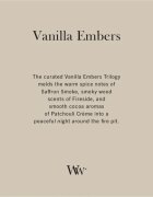 Woodwick Trilogy Vanilla Embers vonná svíčka s dřevěným knotem 610 g