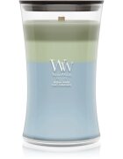 Woodwick Trilogy Verdant Woods vonná svíčka s dřevěným knotem 610 g