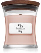 Woodwick Vanilla & Sea Salt vonná svíčka s dřevěným knotem 85 g