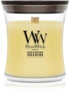 Woodwick Yuzu & Vetiver vonná svíčka s dřevěným knotem 85 g