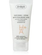 Ziaja Face Mask + Scrub with Hyaluronic Acid peelingová maska 55 ml