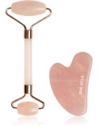 Zoë Ayla Rose Quartz Facial Roller And Gua Sha Tool dárková sada na obličej