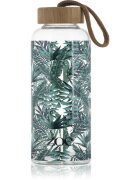 ZOE Bamboo Glass Bottle skleněná láhev na vodu barva Tropic green 1 ks
