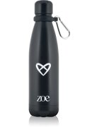 ZOE Heart Logo Stainless Steel Bottle nerezová láhev na vodu barva Black 1 ks