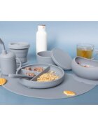 Zopa Silicone Divided Plate dělený talíř s přísavkou Dove Grey 1 ks