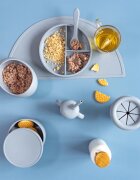 Zopa Silicone Divided Plate dělený talíř s přísavkou Dove Grey 1 ks