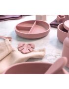 Zopa Silicone Divided Plate dělený talíř s přísavkou Old Pink 1 ks