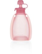 Zopa Silicone Refillable Baby Food Pouch kapsička na jídlo 0 m+ Transparent Pink 120 ml