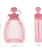 Zopa Silicone Refillable Baby Food Pouch kapsička na jídlo 0 m+ Transparent Yellow 120 ml