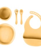 Zopa Silicone Set jídelní sada pro děti Mustard Yellow