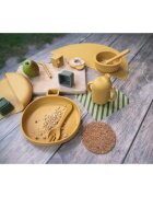 Zopa Silicone Set jídelní sada pro děti Mustard Yellow