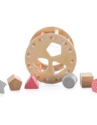 Zopa Wooden Jigsaw aktivity vkládačka ze dřeva 18 m+ Pink 1 ks
